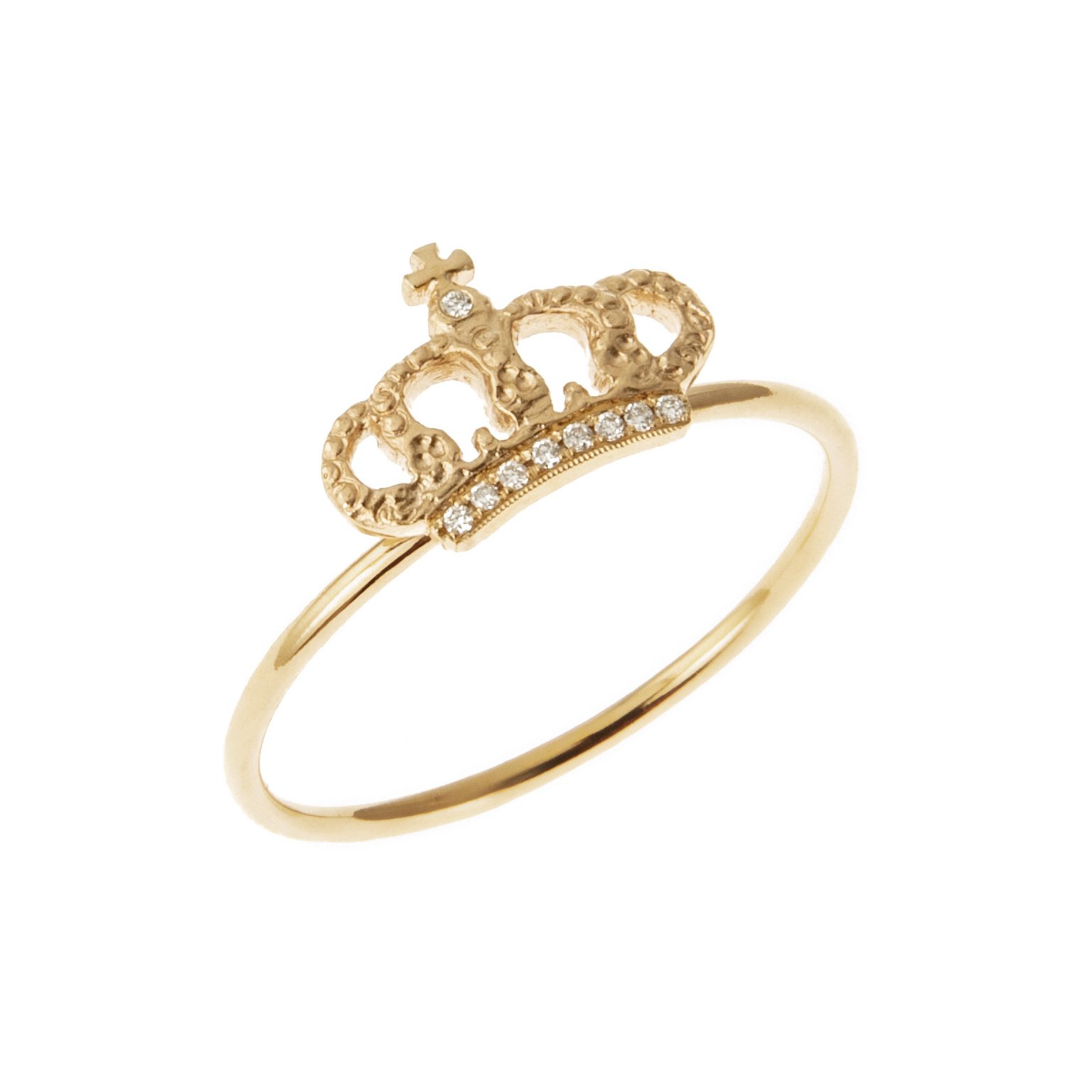 Bague Kroun - Or jaune et diamants