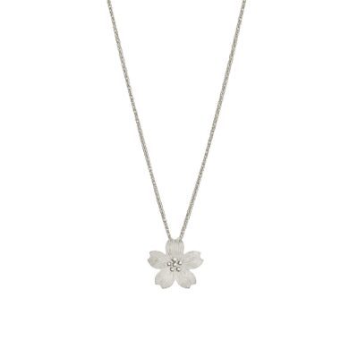 Collier Bouton d'or - Or blanc