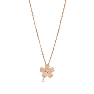 Collier Bouton d'or - Or rose brillant