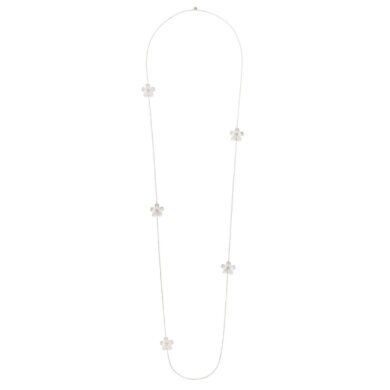 Sautoir Bouton d'or - Or blanc