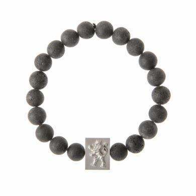 Bracelet « Portrait Roude Leiw » - Argent et lave