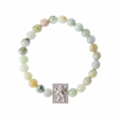 Bracelet « Portrait Roude Leiw » - Argent et jade
