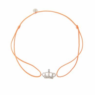 Bracelet cordon Kroun - Or blanc