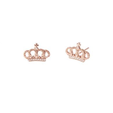 Boucles d’oreilles Kroun - Or rose et diamants