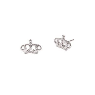 Boucles d’oreilles Kroun - Or blanc et diamants