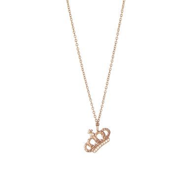 Collier Kroun - Or rose et diamants