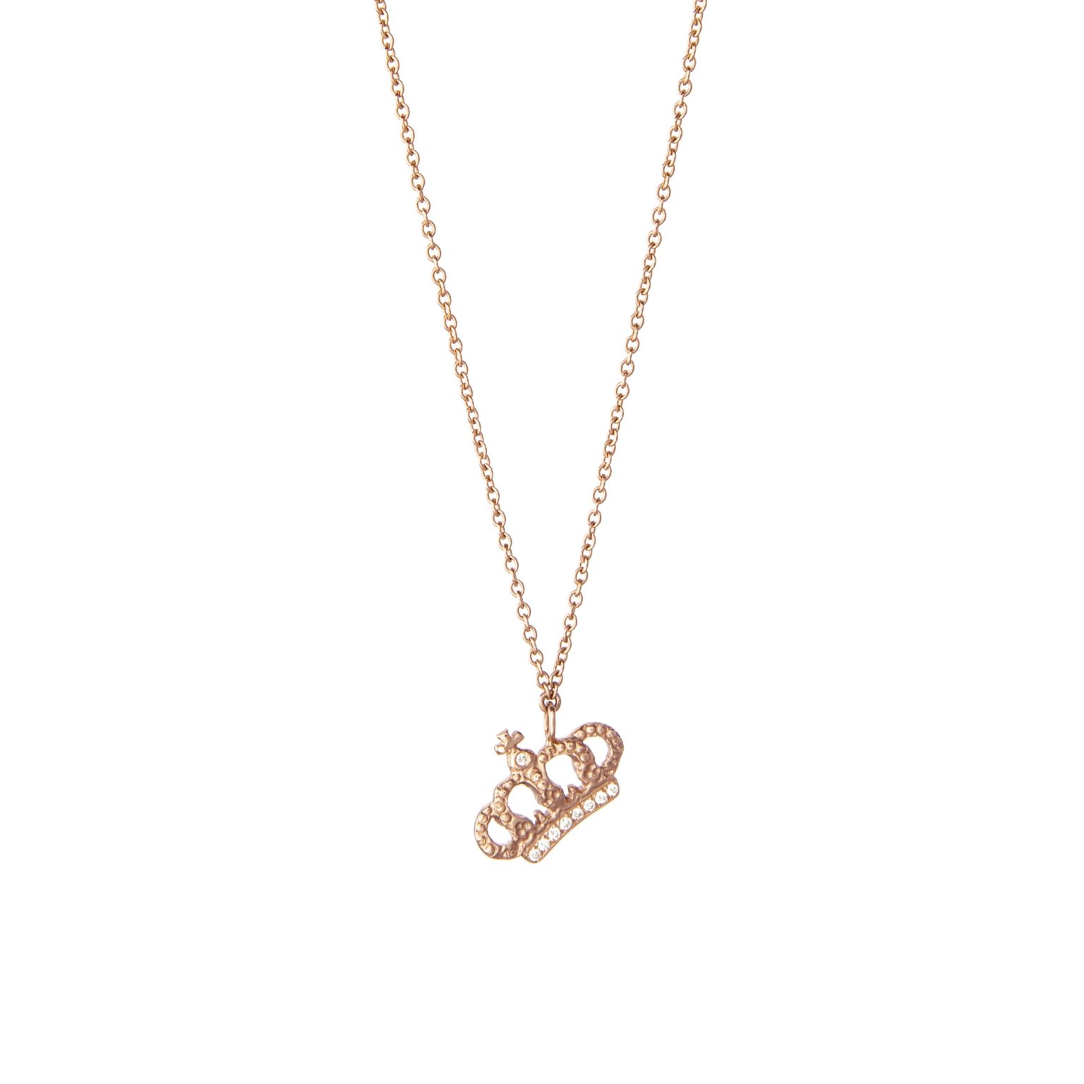 Necklace Kroun - Rose gold et diamonds