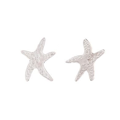 Boucles d’oreilles Star Medium - Or blanc