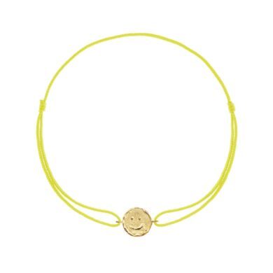Bracelet Cordon Smile At Me - Happy 1 - Or jaune Small