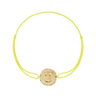 Bracelet Cordon Smile At Me - Happy 1 - Or jaune Medium