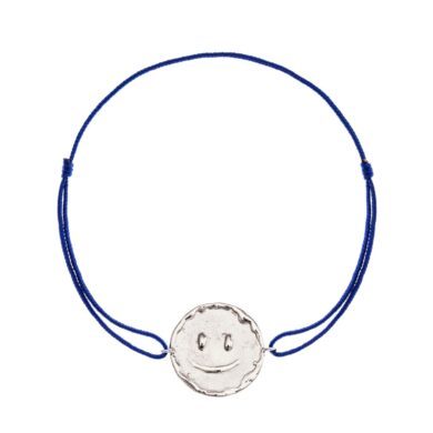 Bracelet Cordon Smile At Me - Happy 1 - Or blanc Large