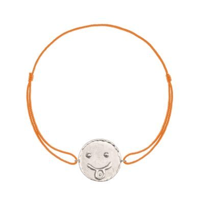 Bracelet Cordon Smile At Me - Cheeky - Or blanc