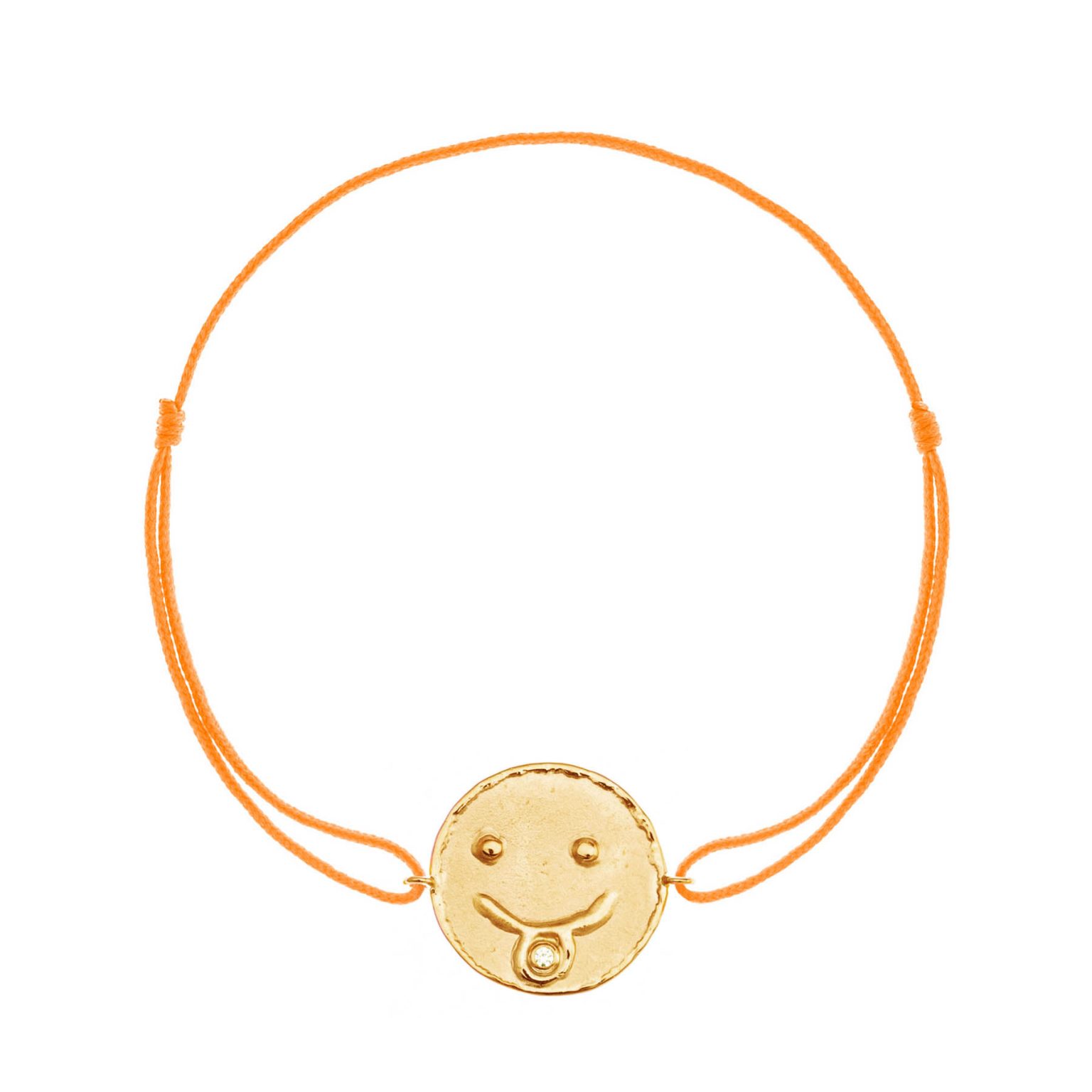 Bracelet Cordon Smile At Me - Cheeky - Or jaune et diamant