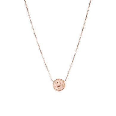 Collier Smile At Me - Kiss Me - Or rose