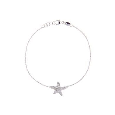 Bracelet Star Chaîne Small - Or blanc