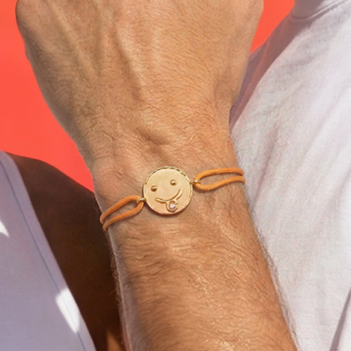 Bracelet Cordon Smile At Me - Cheeky - Or jaune et diamant