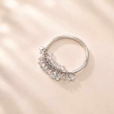 Bague Esmeralda diamants blanc