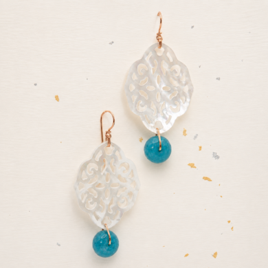 Boucles d'oreilles Mandala et Apatite
