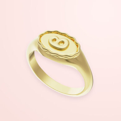 Chevalière Bubble - Or jaune