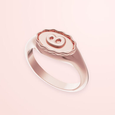 Chevalière Bubble - Or rose
