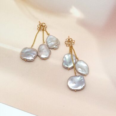 Boucles d'oreilles Nid d'amour et perles