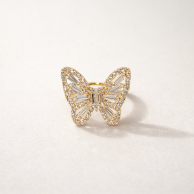 Bague Eclat Papillon or jaune