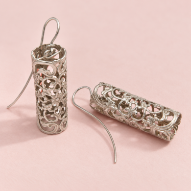 Boucles d'oreilles La vie enchantée or blanc